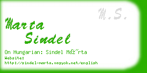 marta sindel business card